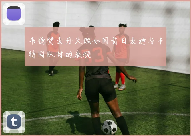 韦德赞麦丹天赋如同昔日麦迪与卡特同队时的表现